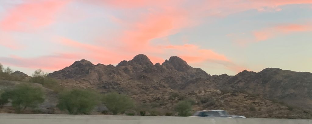 Route 51 Phoenix Arizona cotton candy sky